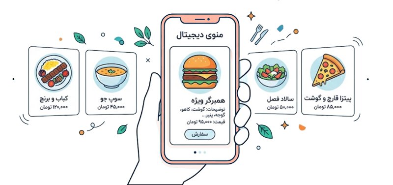 نمایش تصاویر غذاها